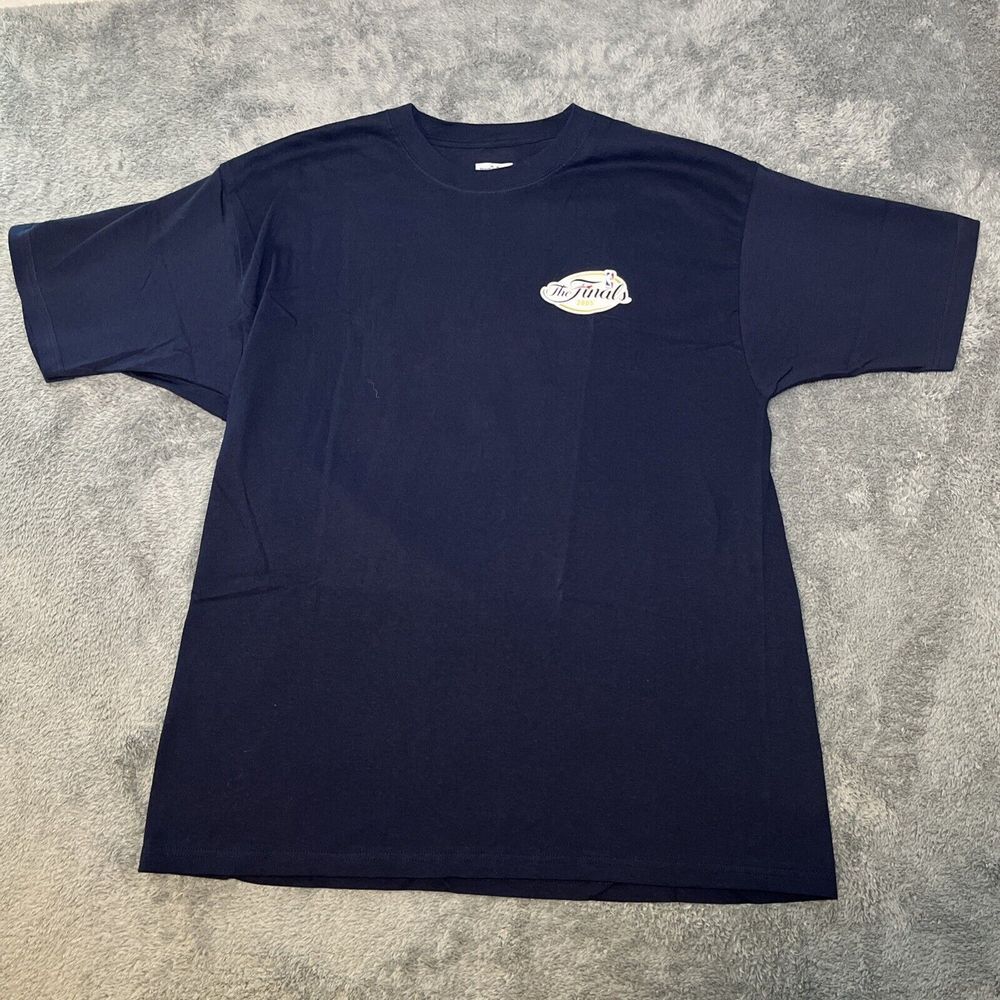 VTG Reebok Men's SZ XL NBA 2005 The Finals Short Sleeve Shirt Navy Blue
